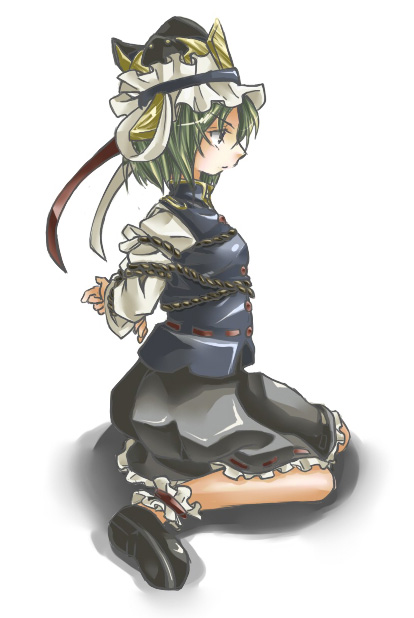 makako, makako (yume bouei shoujo tai), shiki eiki, touhou, 1girl, bdsm, bondage, bound, female focus, solo
