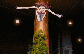 kouzuki kallen, code geass, animated, animated gif, anime screenshot, lowres, 00s, 1girl, animal ears, ass, breasts, cleavage, crotch, fake animal ears, high heels, huge ass, injury, jumping, kicking, large breasts, leotard, pantyhose, pink pantyhose, playboy bunny, rabbit ears, rabbit tail, shoes, somersault, tail, violence