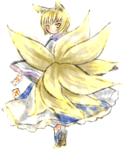 yakumo ran, touhou, 1girl, female focus, solo