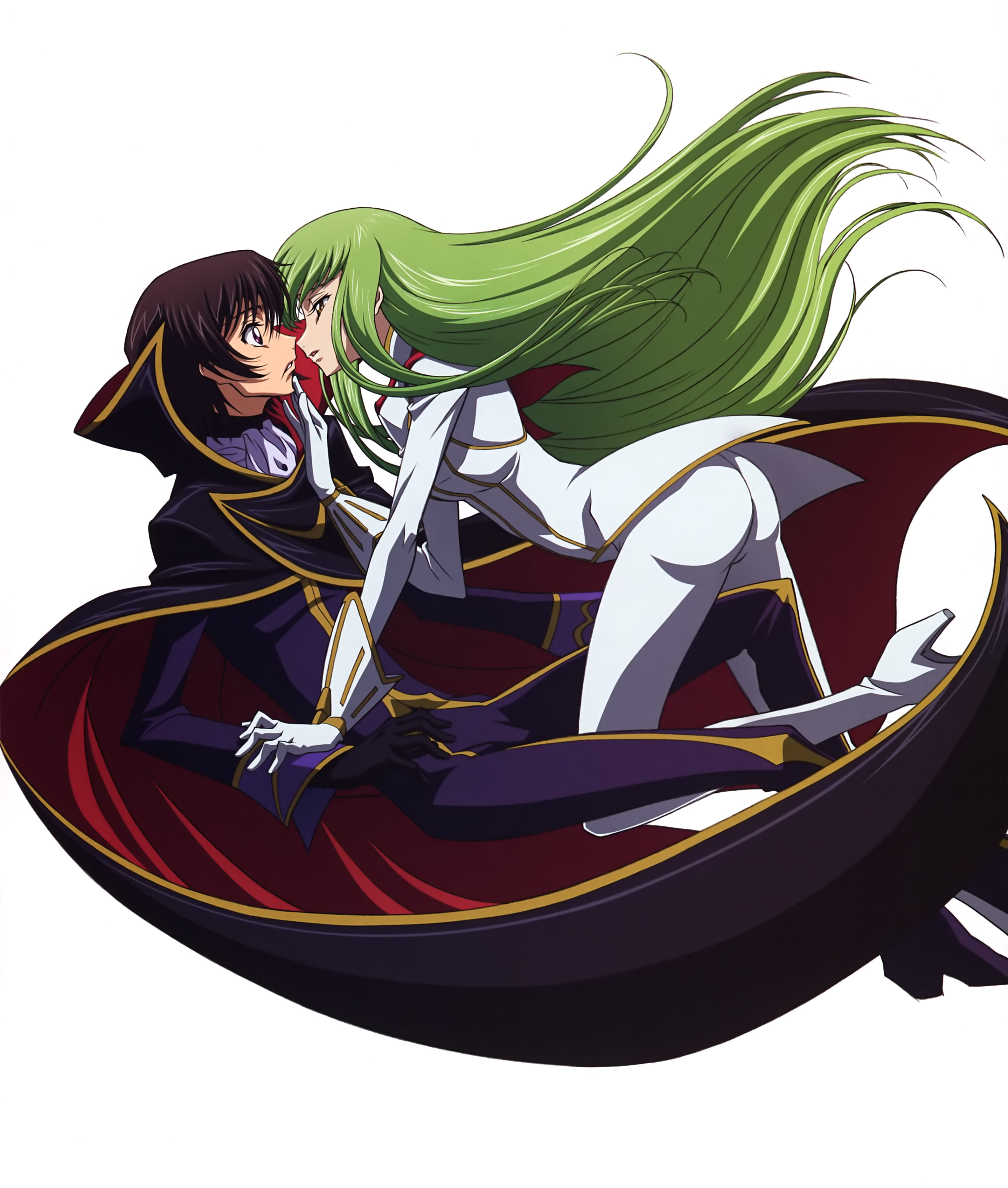 c.c., lelouch vi britannia, code geass, absurdres, highres, 00s, cape