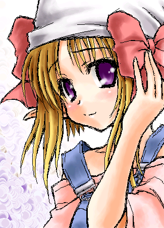 peter (artist), shigure ama, shuffle!, lowres, 00s, oekaki, overalls, solo