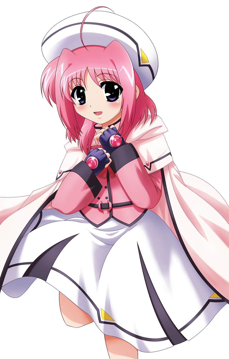 caro-xy, kerykeion (nanoha), lyrical nanoha, mahou shoujo lyrical nanoha, mahou shoujo lyrical nanoha strikers, highres, 00s, 1girl, beret, female focus, hat, ru lushe, solo