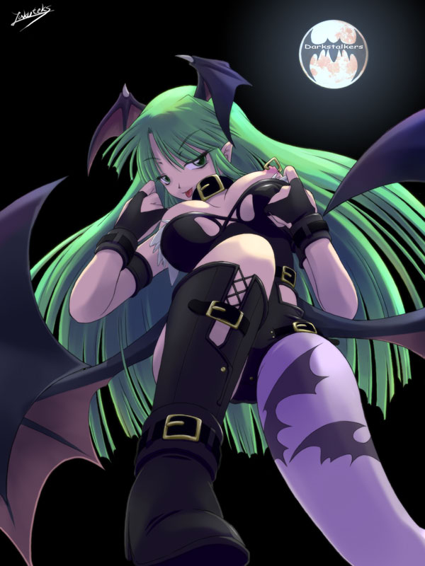 morrigan aensland, capcom, darkstalkers, naughty face, nipple piercing, nipple rings, nipples, piercing, tongue