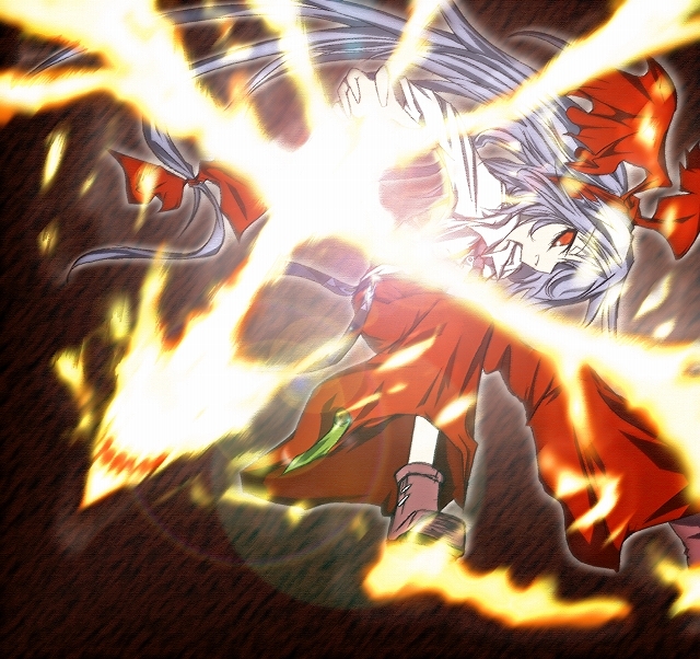 fujiwara no mokou, touhou, 1girl, female focus, red eyes, solo, white hair