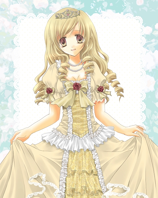 min-mu, original, bad id, tagme, brown eyes, brown hair, dress, solo