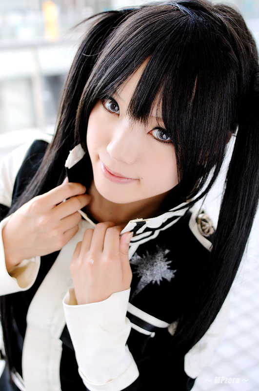 kipi-san, lenalee lee, d.gray-man, photo (medium), 1girl, asian, blue eyes, breasts, color contacts, cosplay, female focus, lenalee lee (cosplay), long hair, looking at viewer, mole, petite, small breasts, solo, twintails