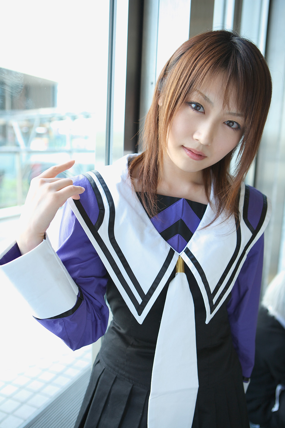 yoshizuki iori, i"s, highres, photo (medium), tagme, cosplay, school uniform, serafuku