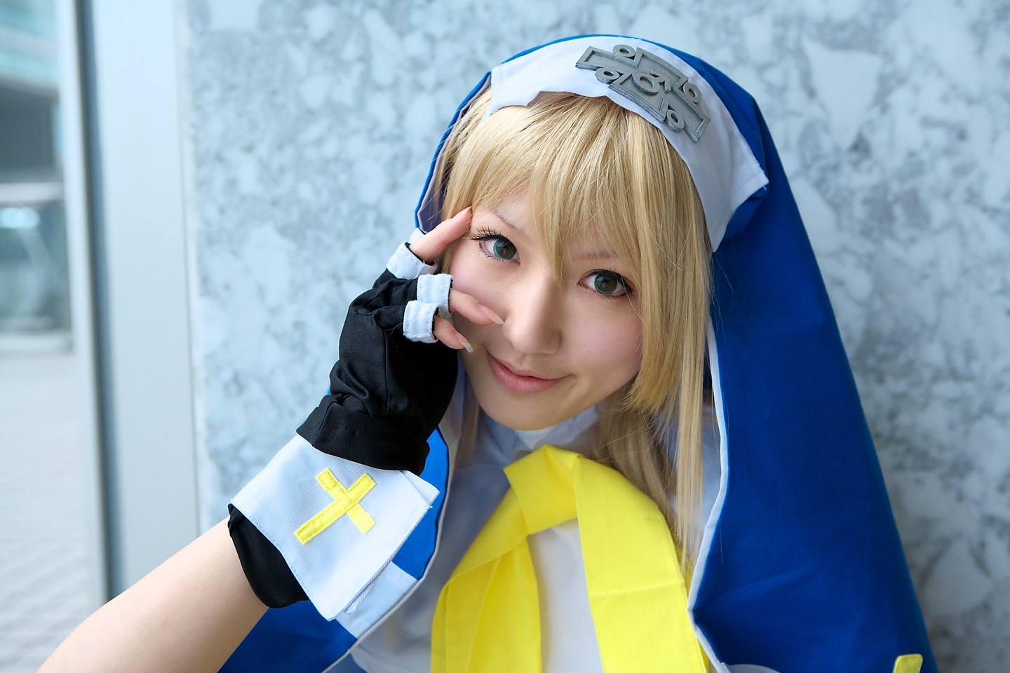 saya (cosplayer), bridget (guilty gear), arc system works, guilty gear, photo (medium), blonde hair, cosplay, solo