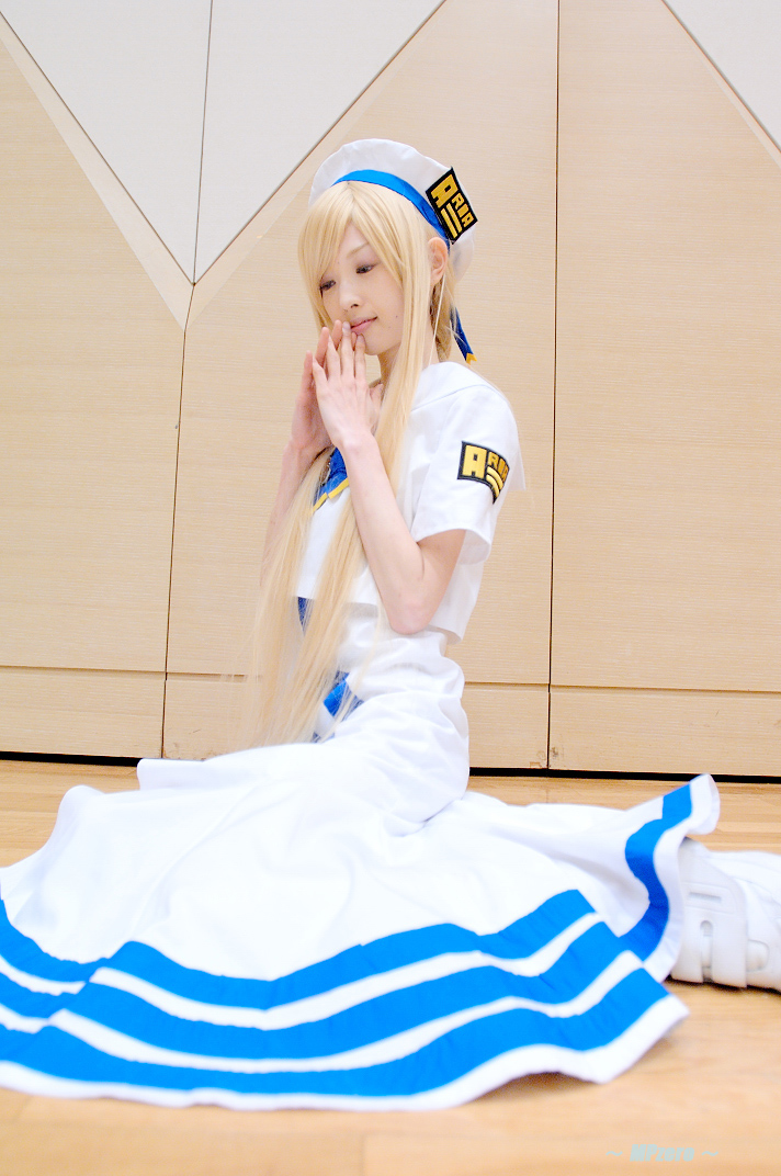 ageha, alicia florence, undine, aria (manga), photo (medium), aria company uniform, blonde hair, braid, cosplay