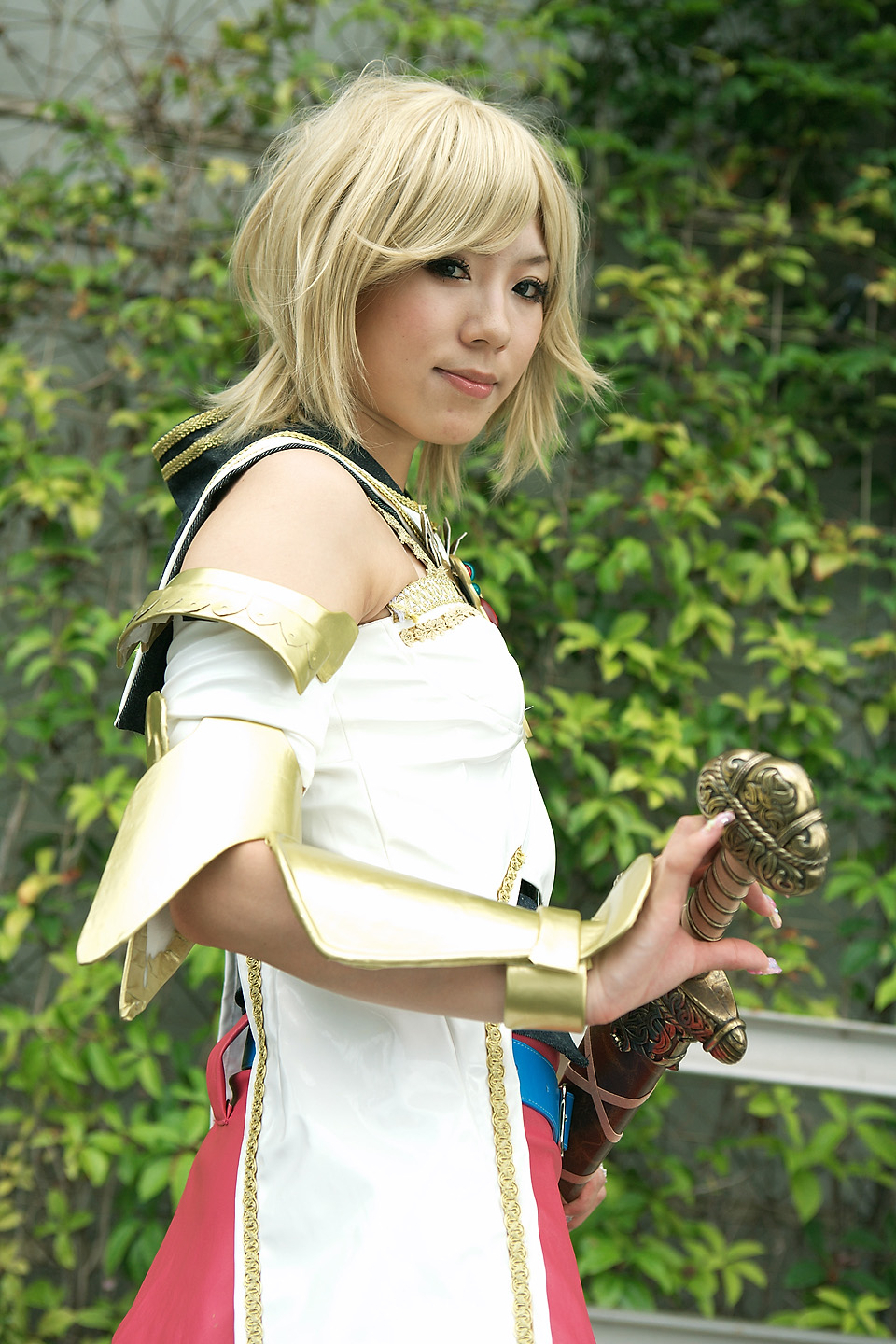 character request, highres, model request, photo (medium), source request, cosplay, sword, weapon