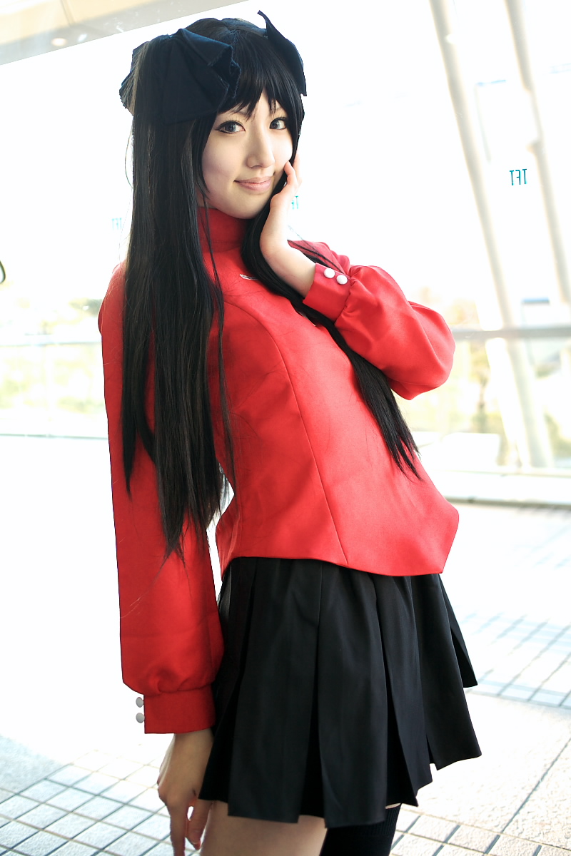 saya (cosplayer), tohsaka rin, fate/stay night, fate (series), highres, photo (medium), cosplay