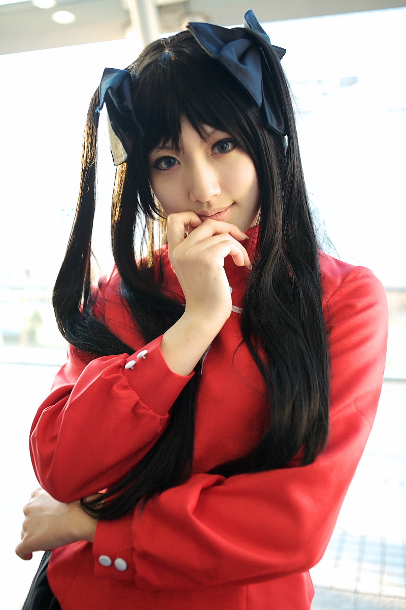 saya (cosplayer), tohsaka rin, fate/stay night, fate (series), highres, photo (medium), cosplay