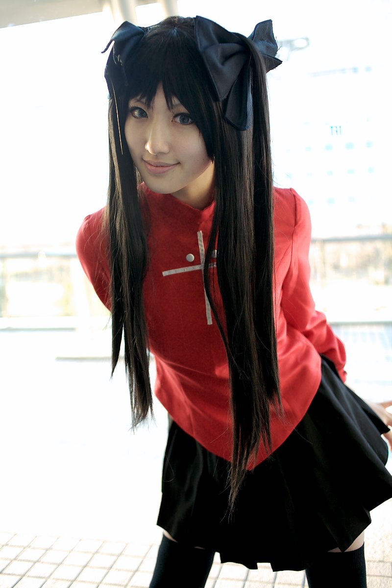 saya (cosplayer), tohsaka rin, fate/stay night, fate (series), highres, photo (medium), cosplay
