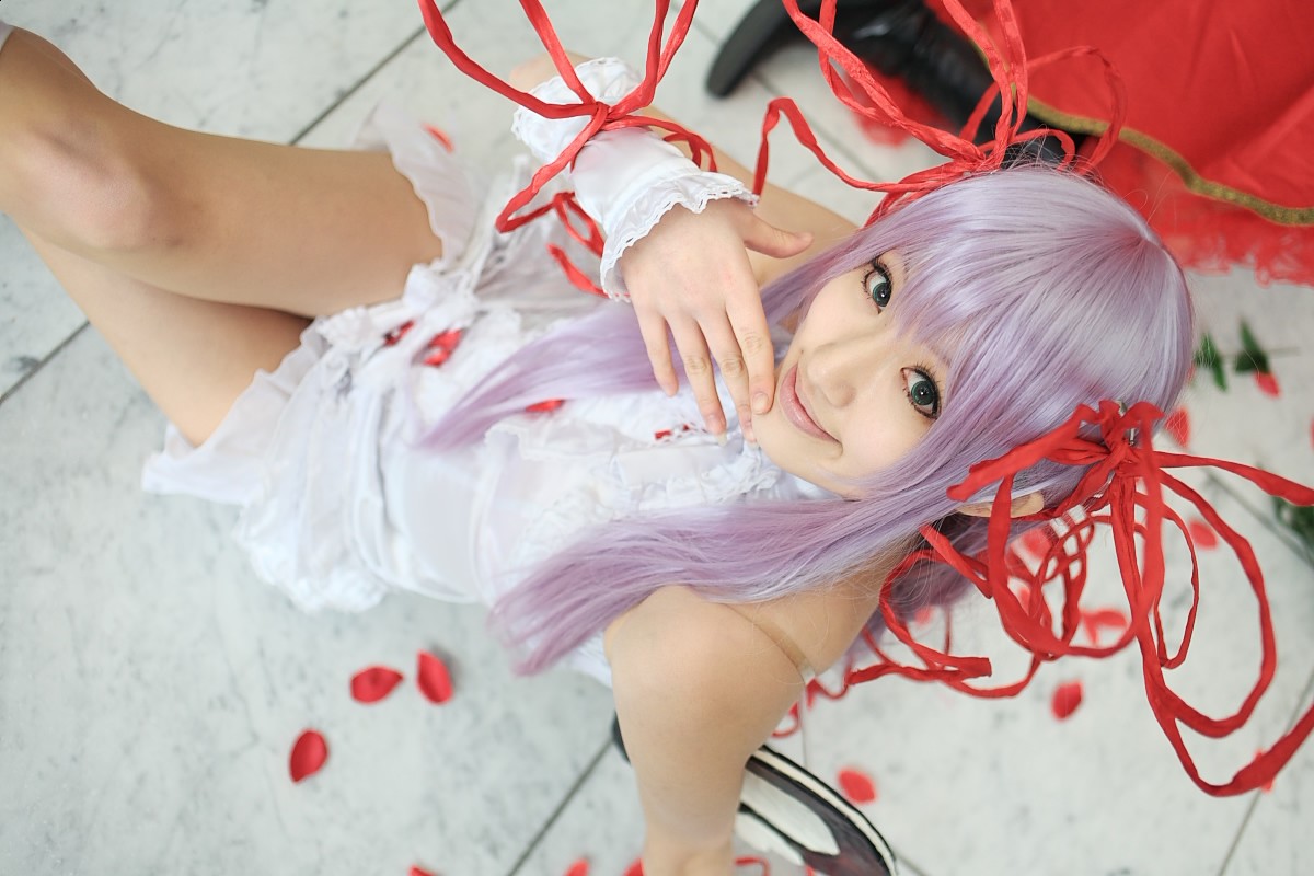 saya (cosplayer), al azif (demonbane), demonbane, photo (medium), tagme, cosplay, purple hair
