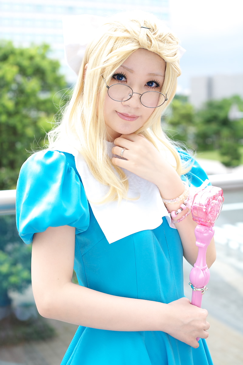 character request, highres, photo (medium), source request, cosplay, glasses, momoneko haru