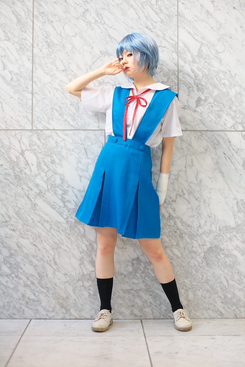 ayanami rei, kanata (model), neon genesis evangelion, highres, photo (medium), blue hair, cosplay