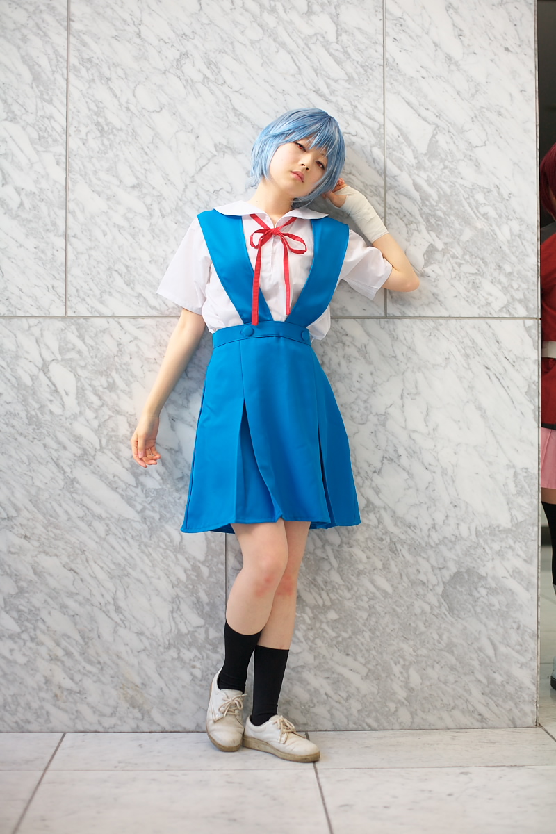 ayanami rei, kanata (model), neon genesis evangelion, highres, photo (medium), blue hair, cosplay