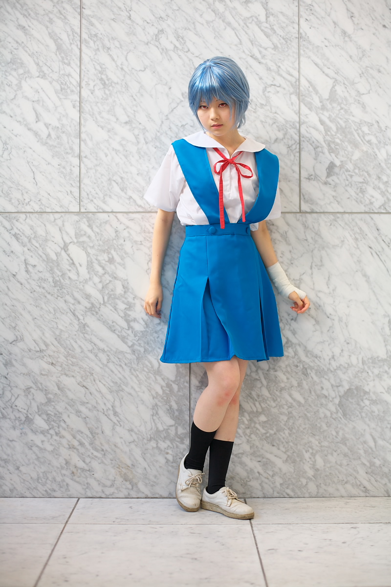 ayanami rei, kanata (model), neon genesis evangelion, highres, photo (medium), blue hair, cosplay