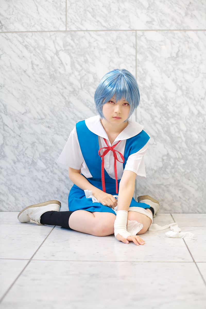ayanami rei, kanata (model), neon genesis evangelion, highres, photo (medium), blue hair, cosplay