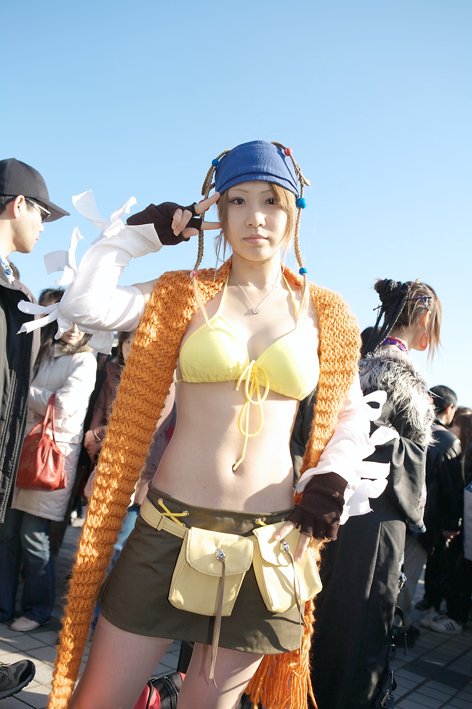 luna (reclaimed land), rikku (ff10), final fantasy, final fantasy x, final fantasy x-2, highres, photo (medium), cosplay