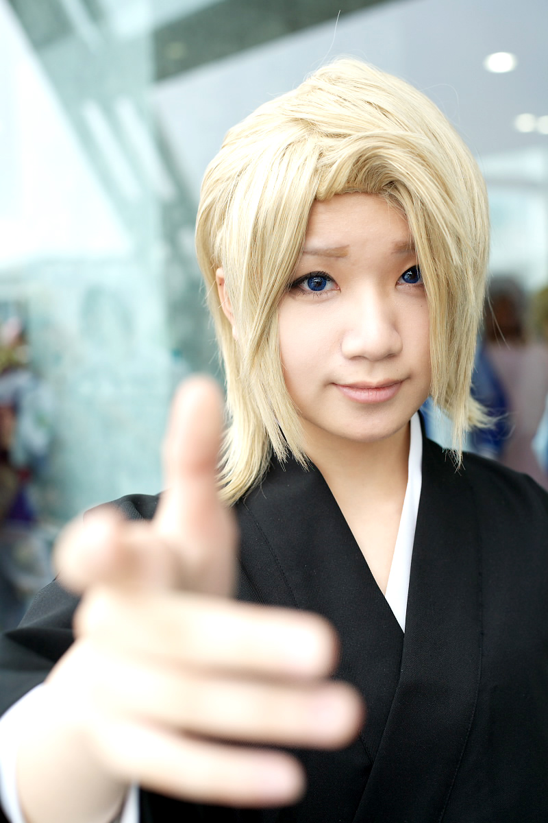 kira izuru, bleach, highres, photo (medium), cosplay, crossdressing, momoneko haru