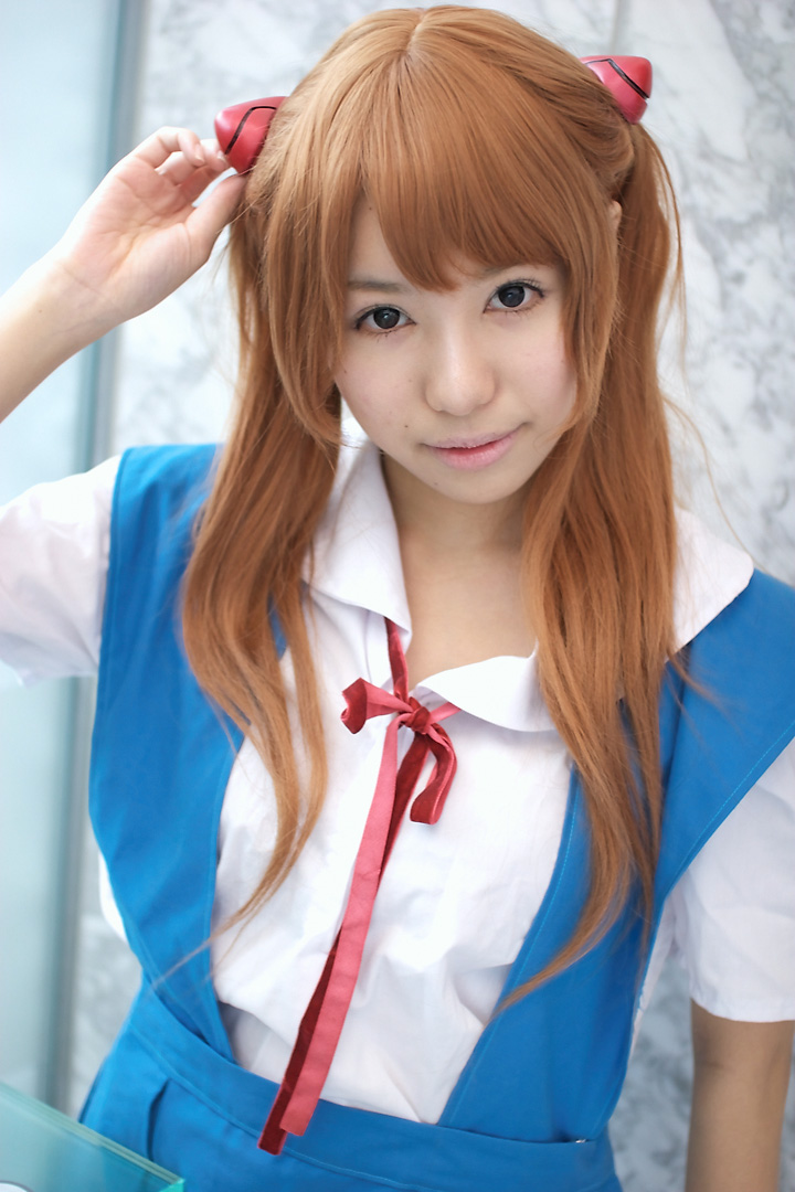 koru, souryuu asuka langley, neon genesis evangelion, photo (medium), cosplay, school uniform, serafuku, twintails