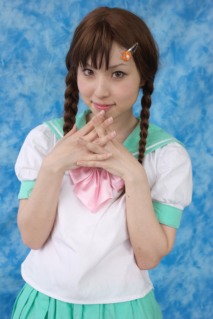 nina, character request, photo (medium), source request, braid, cosplay, school uniform, serafuku, twin braids
