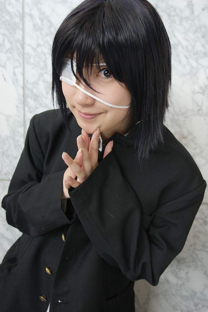 kurosaki shihomu, wanijima akito, air gear, photo (medium), cosplay, eyepatch, school uniform, serafuku