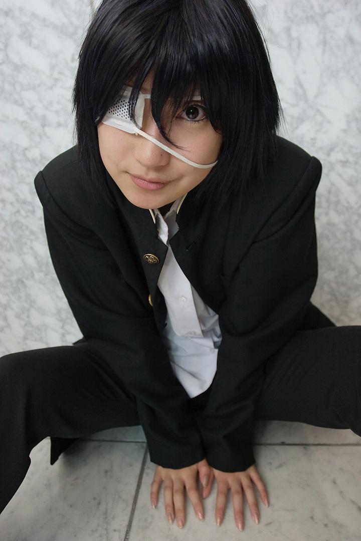 kurosaki shihomu, wanijima akito, air gear, photo (medium), cosplay, eyepatch, school uniform, serafuku