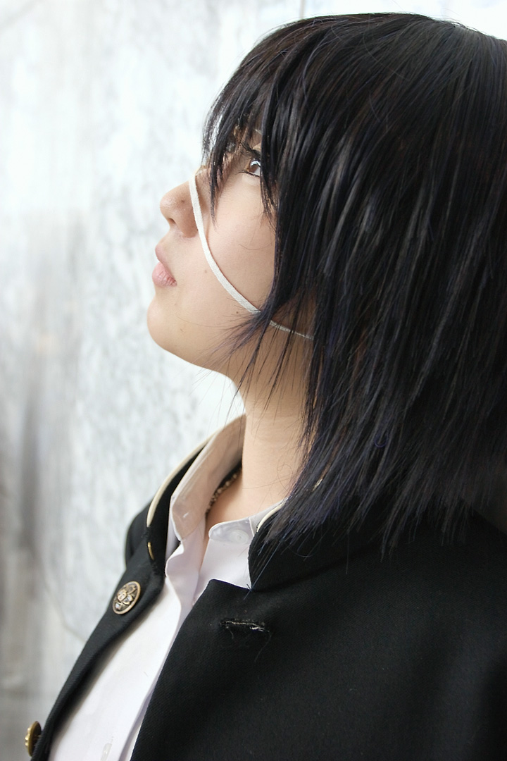 kurosaki shihomu, wanijima akito, air gear, photo (medium), cosplay, eyepatch, school uniform, serafuku