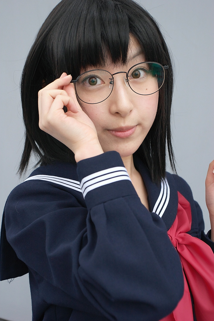 awatsuki anzu, toujou aya, ichigo 100%, photo (medium), cosplay, glasses, school uniform, serafuku