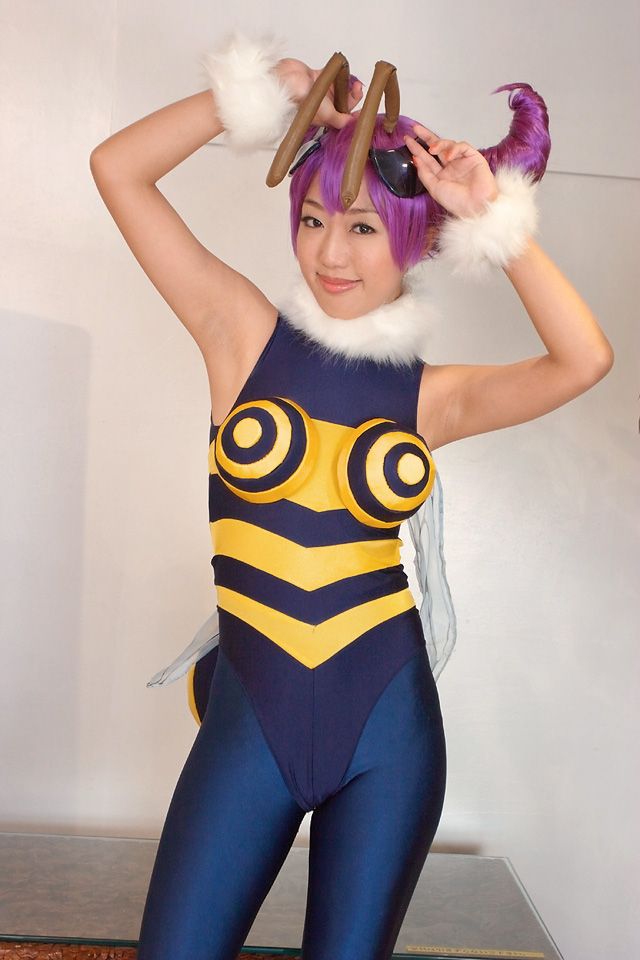 q-bee, capcom, darkstalkers, photo (medium), ai, antennae, armpits, cosplay, pantyhose