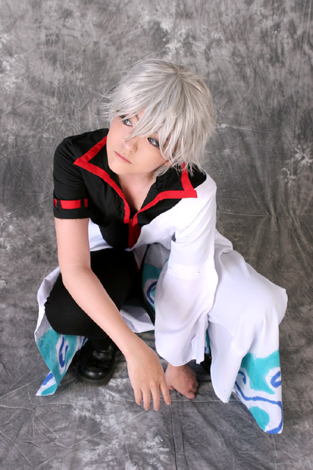 mizuhara arisa, sakata gintoki, gintama, silver hair, photo (medium), cosplay