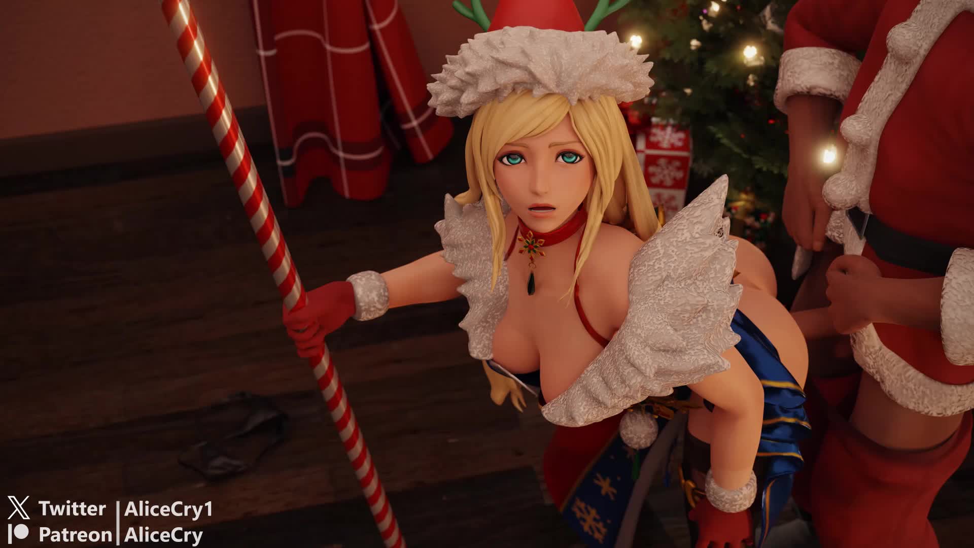 alicecry, b. jenet, b.jenet, the king of fighters, animated, tagme, video, 1girl, alicecry1, ass, blonde hair, bouncing ass, bouncing breasts, breasts, christmas, clothed sex, coat, cum, curvy, deep penetration, doggystyle, dress, erection, female focus, fluffy, from behind, green eyes, hat, huge ass, huge breasts, jiggle, large breasts, long hair, looking at viewer, looking back, no panties, open clothes, open mouth, pale skin, panties, pants, penis, sex, sex from behind, shaking, skirt, standing, standing sex, striped clothes, thick thighs, thighs, twitching, underwear, undressing, wide hips