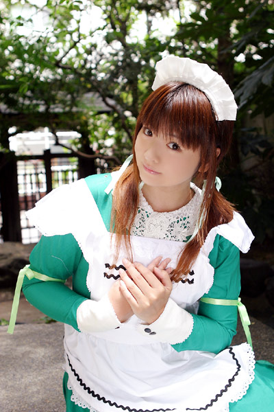 mizuhara arisa, photo (medium), apron, cosplay, maid, maid apron