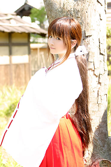 mizuhara arisa, kikyou (inuyasha), inuyasha, photo (medium), tagme, cosplay, japanese clothes, miko
