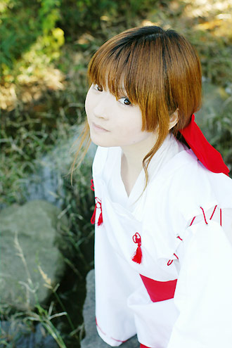 mizuhara arisa, character request, lowres, photo (medium), source request, cosplay, japanese clothes, miko