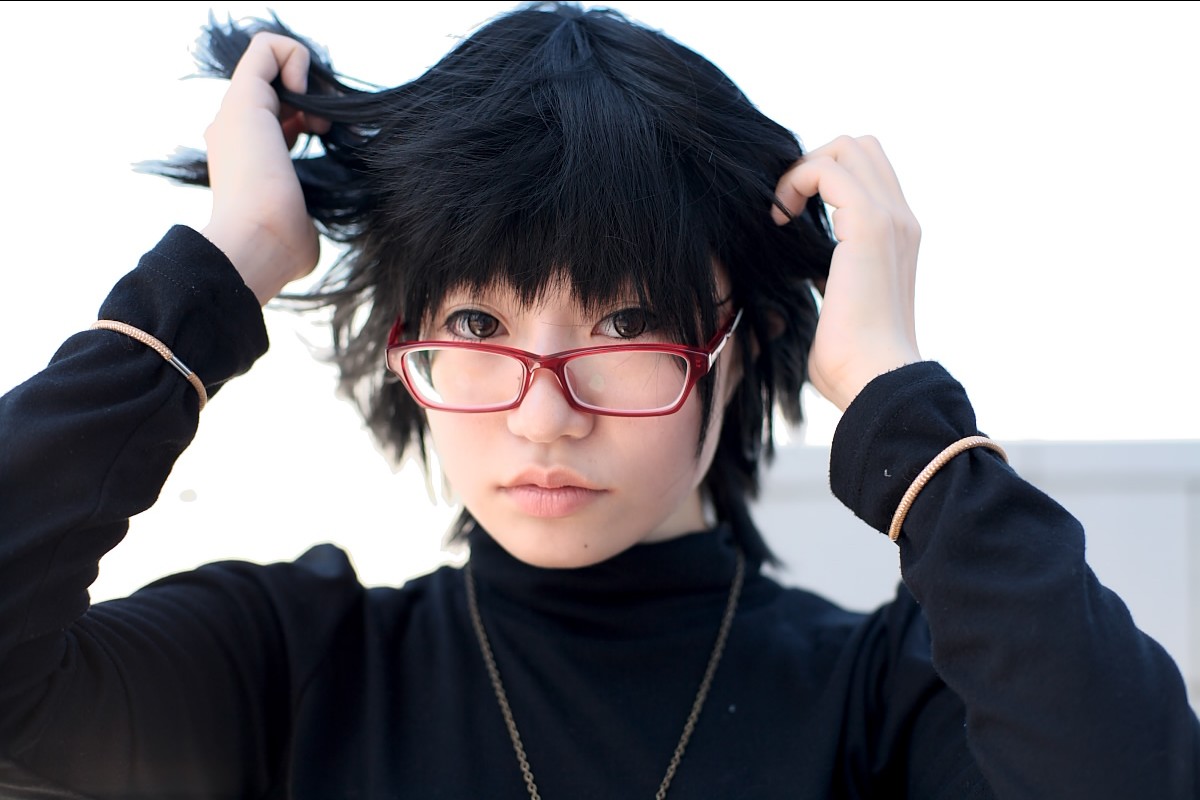 naito, shizuku murasaki, hunter x hunter, photo (medium), cosplay, denim, glasses, jeans, pants, turtleneck