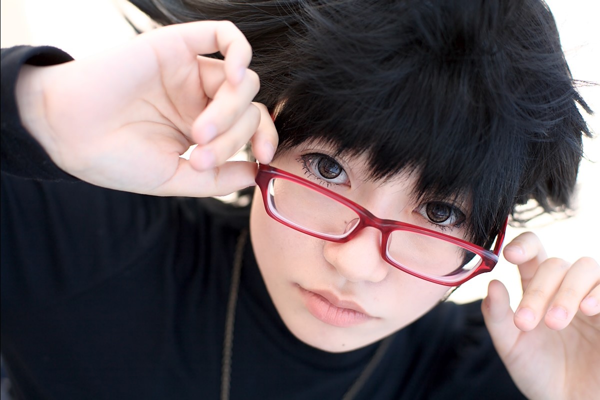 naito, shizuku murasaki, hunter x hunter, photo (medium), cosplay, denim, glasses, jeans, pants, turtleneck