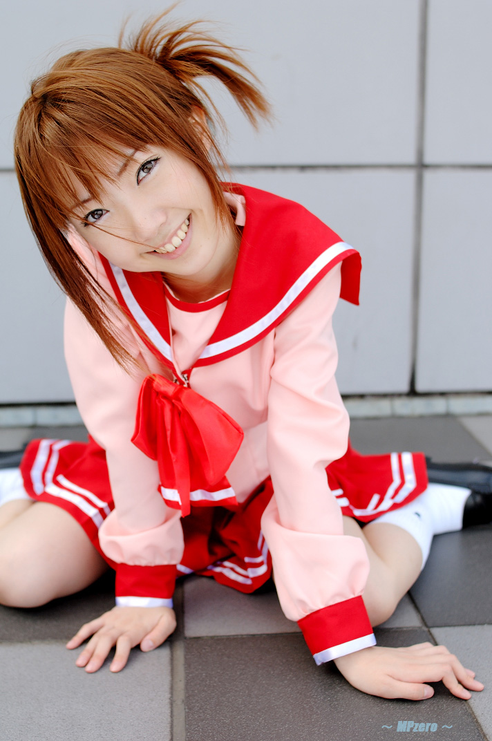 rin, sasamori karin, to heart, to heart (series), photo (medium), cosplay, school uniform, serafuku, socks