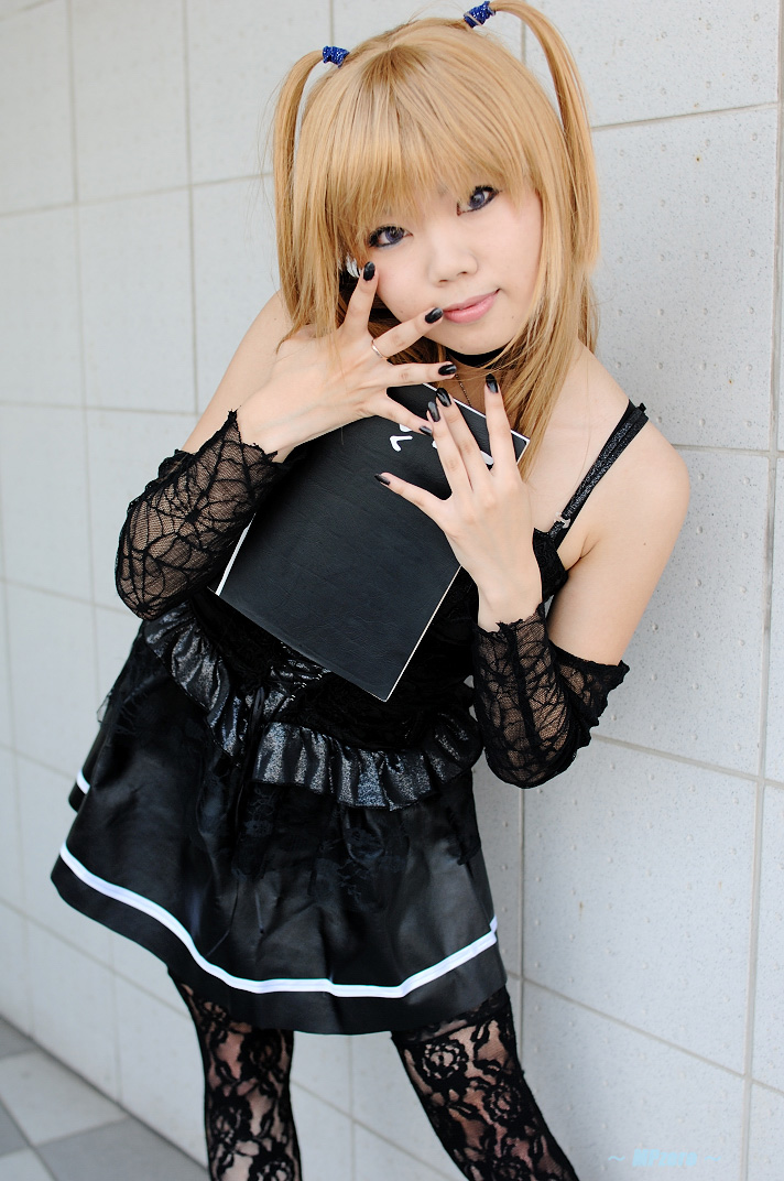 taku anko, amane misa, death note, photo (medium), amane misa (cosplay), choker, cosplay, lace, miniskirt, skirt, thighhighs, twintails