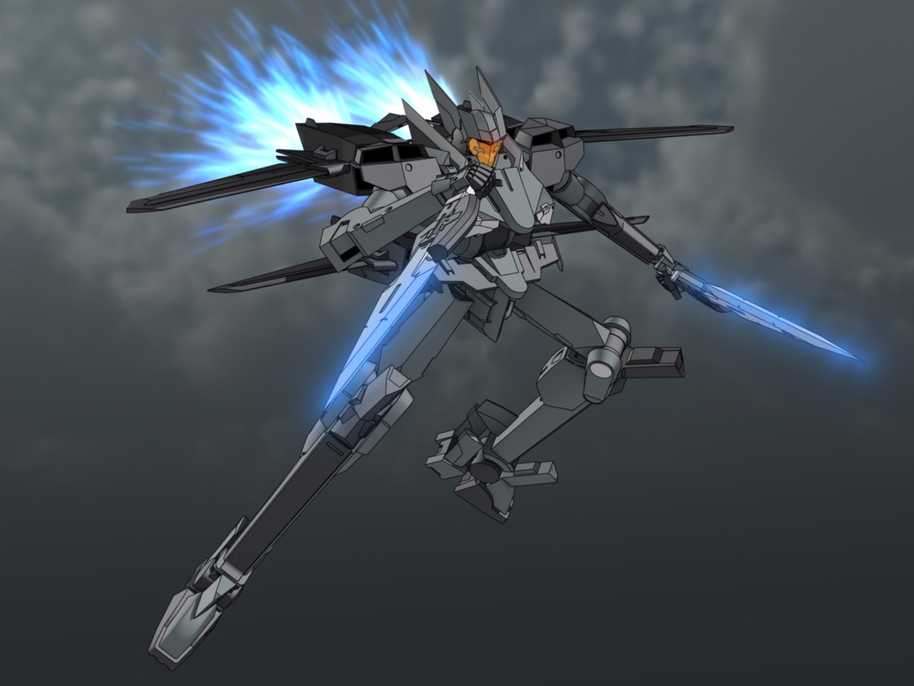 zefai, flag custom, gundam, gundam 00, 00s, armor, helmet, machinery, mecha, no humans, robot, weapon