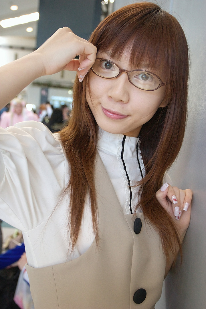 iida akino, wwish, photo (medium), cosplay, fukamachi himari, glasses, school uniform, serafuku