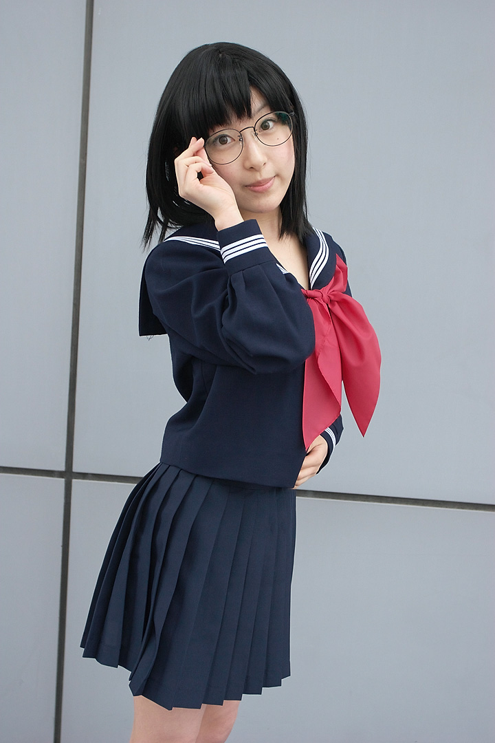 awatsuki anzu, toujou aya, ichigo 100%, photo (medium), cosplay, glasses, school uniform, serafuku