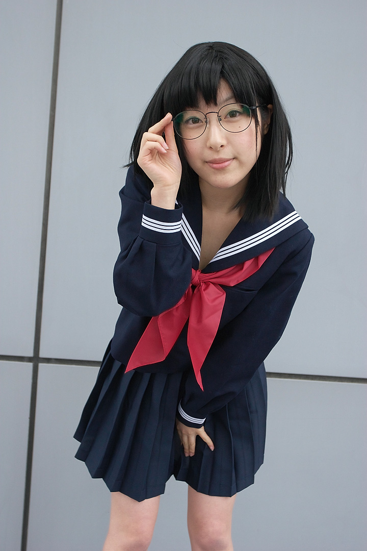 awatsuki anzu, toujou aya, ichigo 100%, photo (medium), cosplay, glasses, school uniform, serafuku