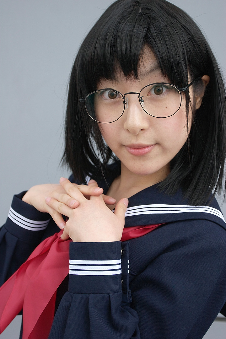 awatsuki anzu, toujou aya, ichigo 100%, photo (medium), cosplay, glasses, school uniform, serafuku