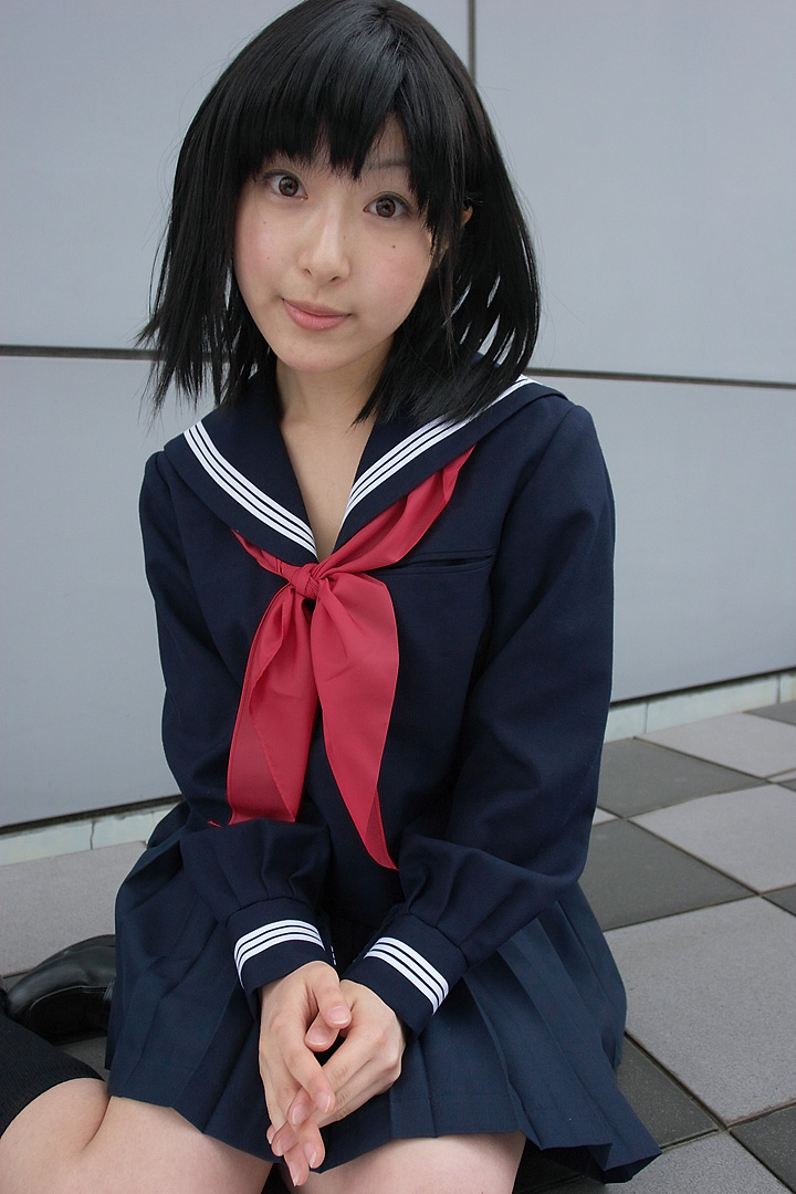 awatsuki anzu, toujou aya, ichigo 100%, photo (medium), cosplay, school uniform, serafuku, socks