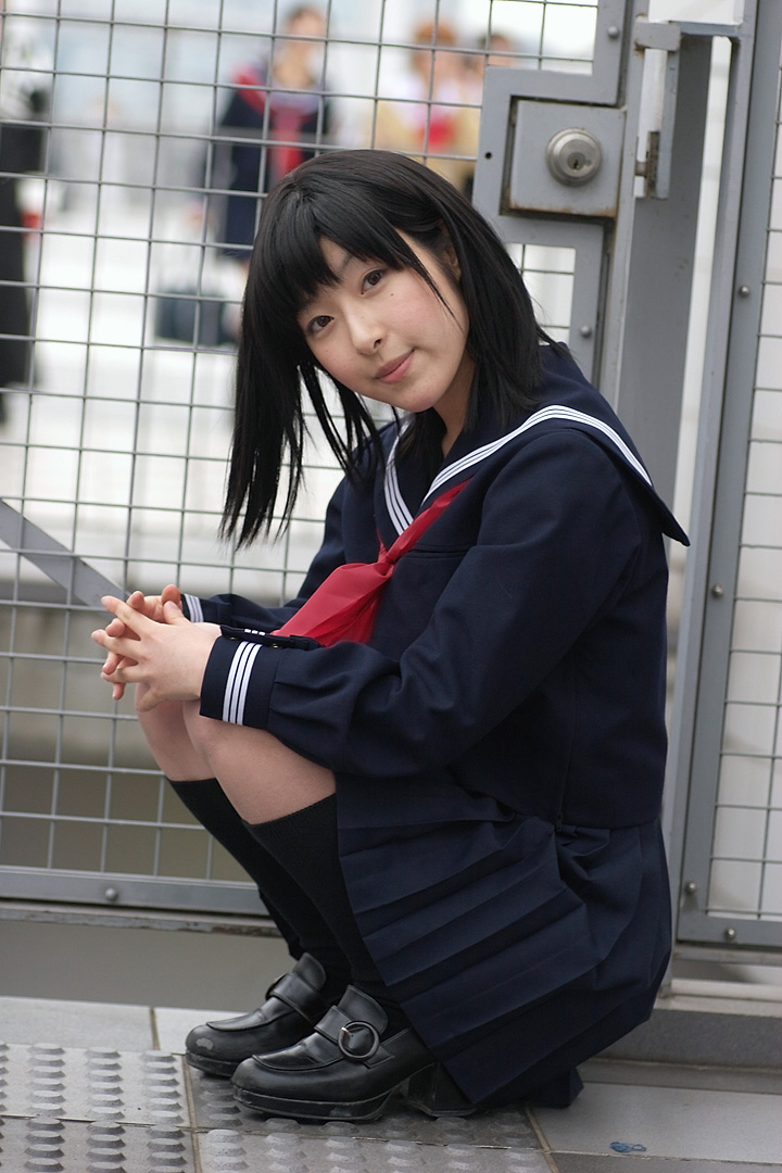 awatsuki anzu, toujou aya, ichigo 100%, photo (medium), cosplay, school uniform, serafuku, socks