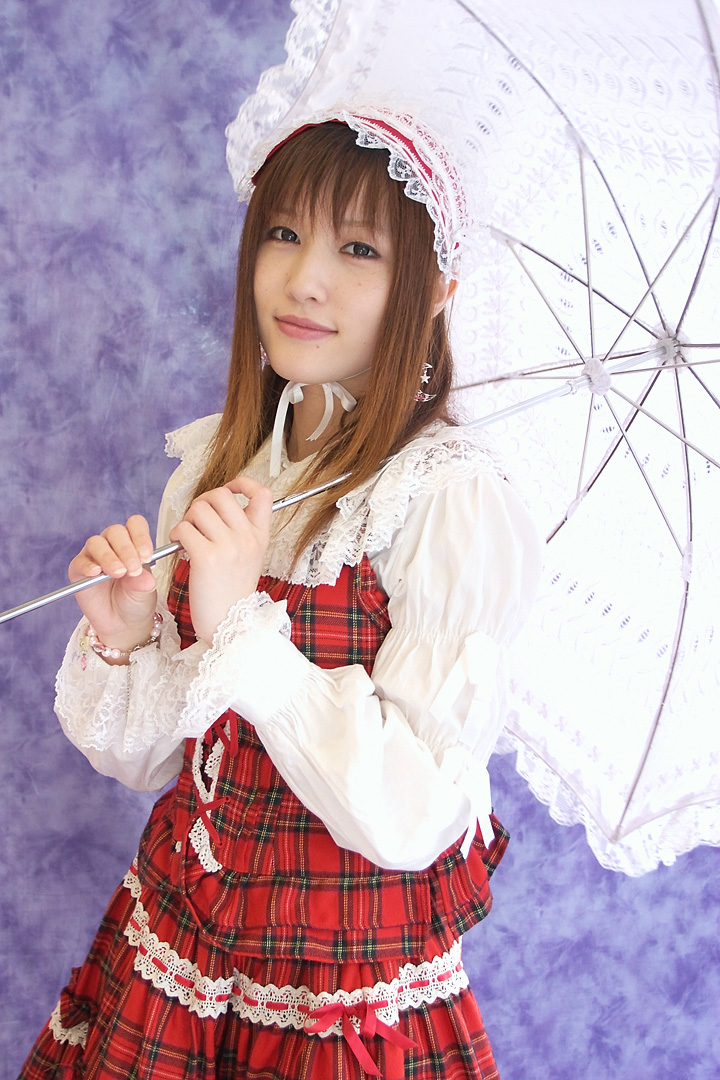kirishiro tsukimi, character request, photo (medium), source request, bonnet, cosplay, dress, lace, umbrella