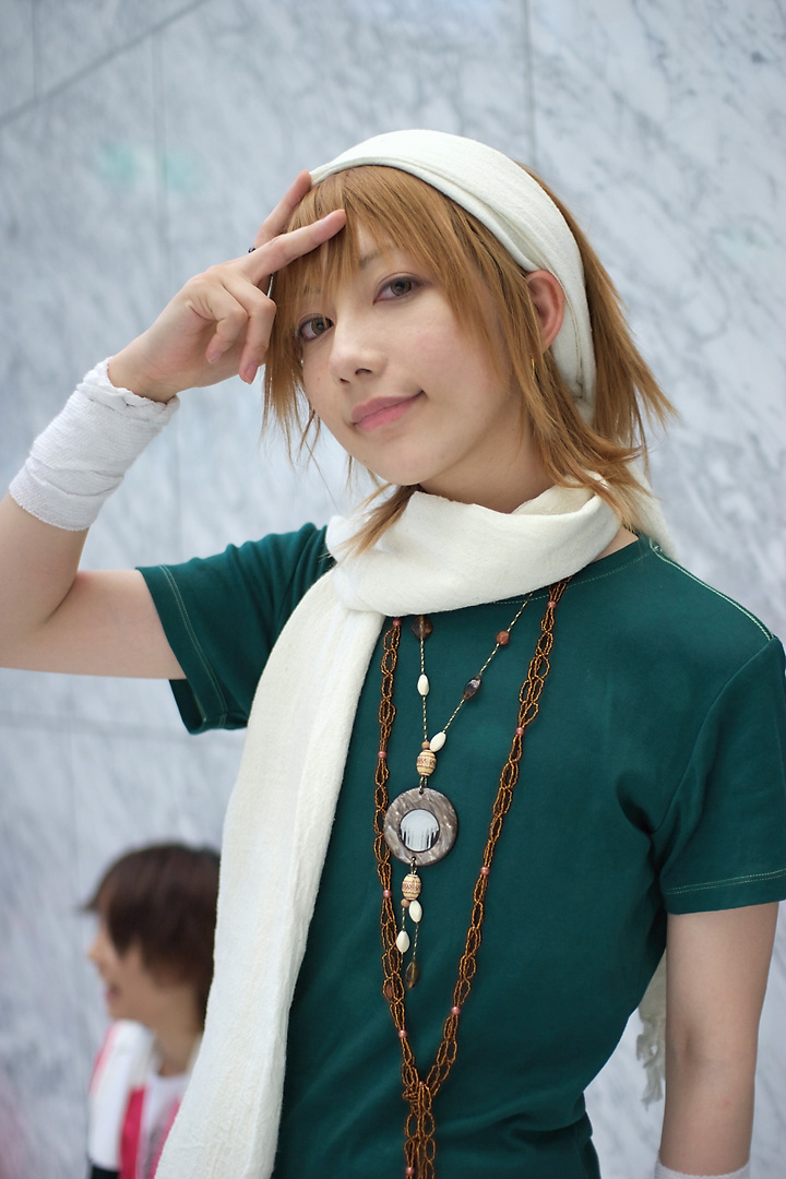 sugar sugar rune, striped, photo (medium), beads, cosplay, hairband, houx, kiri kosuke, scarf